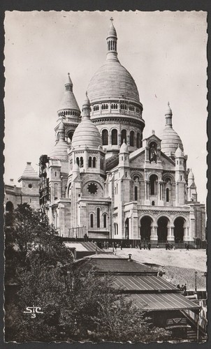 Postkarte - Basilique du Sacré-Cœur de Montmartre, Paris, Frankreich ~ RPPC