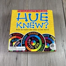 Hue Knew? Color Word Matching Family Card Game - 100% Complete - 2004 MindWare