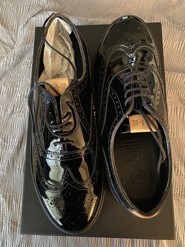 black patent wingtip brogue Sneaker Tie 