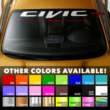 Windshield Banner Premium Vinyl Decal Sticker 38"x4.3" HONDA CIVIC GEN9&10 FB/FC
