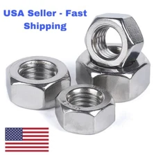 100 Pack STAINLESS STEEL HEX NUTS 7/16-14 UNC 304 NIKATTO USA STOCK
