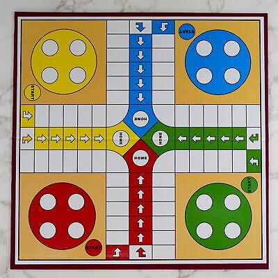 Classic Family Kids Ludo Traditional Board Game Pawns Goti +Dice Fun Play  Set Uk