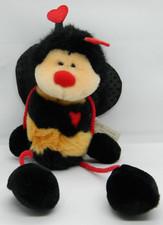 Russ Bangles Bee Plush Soft Toy Stuffed Animal 11" With Tags Heart Antennae