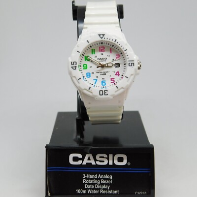 CASIO 3363 LRW-200H White Tone Quartz Analog Women's Watch New