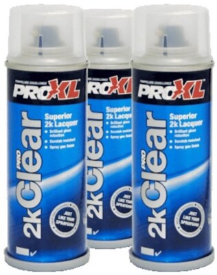 PROXL 919581 2K High Gloss Clear Aerosol SIMILAR TO SPRAYMAX 3680061 (3 PACK)