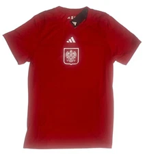 WOMAN'S POLAND Adidas RED T SHIRT, new/tag, PLAY LIKE VOLEYBALL PLAYER, SIZE MED