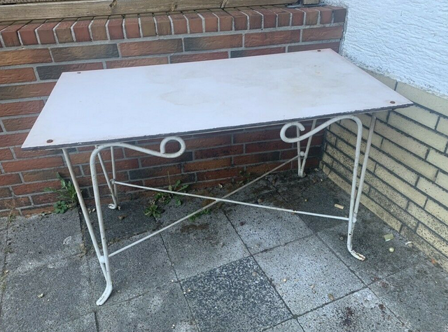 Gartentisch Sulu Antik Metalltisch Balkontisch Shabby Chic Vintage