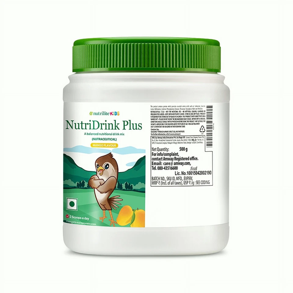 Amway NUTRILITE Niños NutriDrink Plus Sabor Mango 500 gm Foto 3 de 3