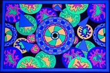 Limited Edition 3RD EYE Blacklight Poster Psychedelic Trippy Abstract Art  