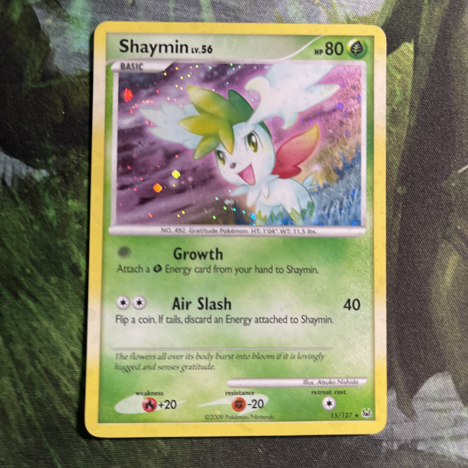 Shaymin - 15/127 - Holo Rare LP, English Pokemon Platinum