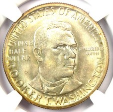 1948 BTW Booker T Washington Half Dollar 50C Coin - NGC MS67 - $3700 NGC Value