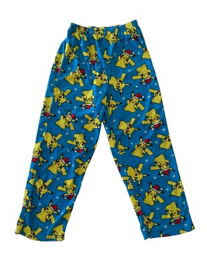Pokémon Pikachu Santa Hat Pajama Pjs Pants Sleepwear Boys