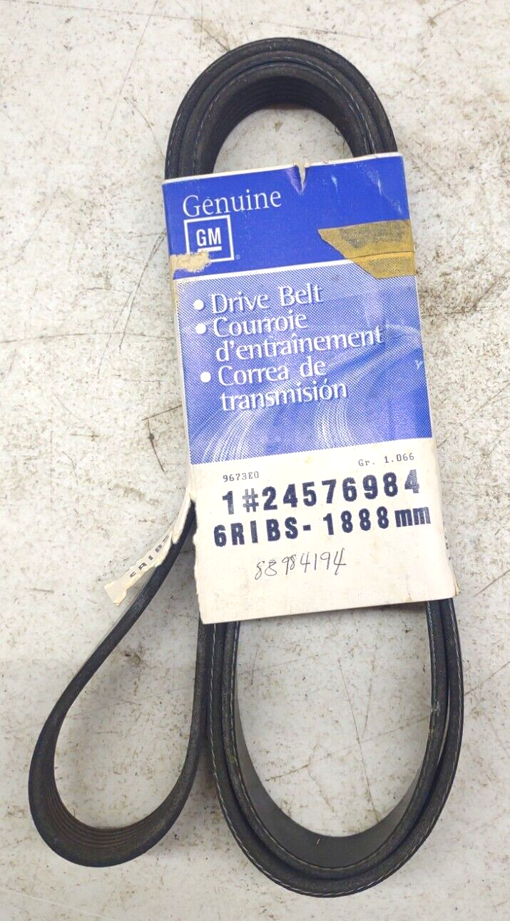 New Genuine OEM 24576984 Drive Serpentine Fan Belt 6Ribs-1888MM 