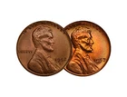 1952 S & 1957 P Lincoln Wheat Cent Choice BU 1c Brilliant Uncirculated - 2 Set