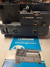 Vtg Chinon 3000GL Cine Film Projector In Box w plug cord Dual Super Reg 8 Japan