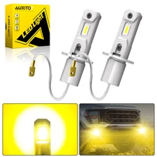 AUXITO Yellow H3 LED Fog Light Headlight Bulbs Lamp Conversion Kit 3000K Lamp E