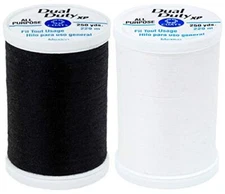 Coats Black & White Bundle - Dual Duty XP General Purpose Thread 250 yards each 