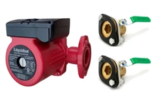 Linear LIQUIDUS Water Pump GPD25-10SFC (Grundfos 26-99) w/2x Flange Ball Valves