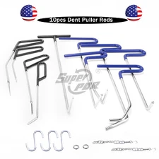PDR 10pcs Car Dent Repair Kits Paintless Puller Rods Removal Tools Auto body