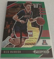 2020-21 Panini Prizm Draft Basketball Nico Mannion Arizona Wildcats Green Prizm