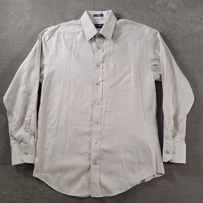 Rochas Paris Dress Fit long Sleeve Button Up Shirt Mens 15.5/34