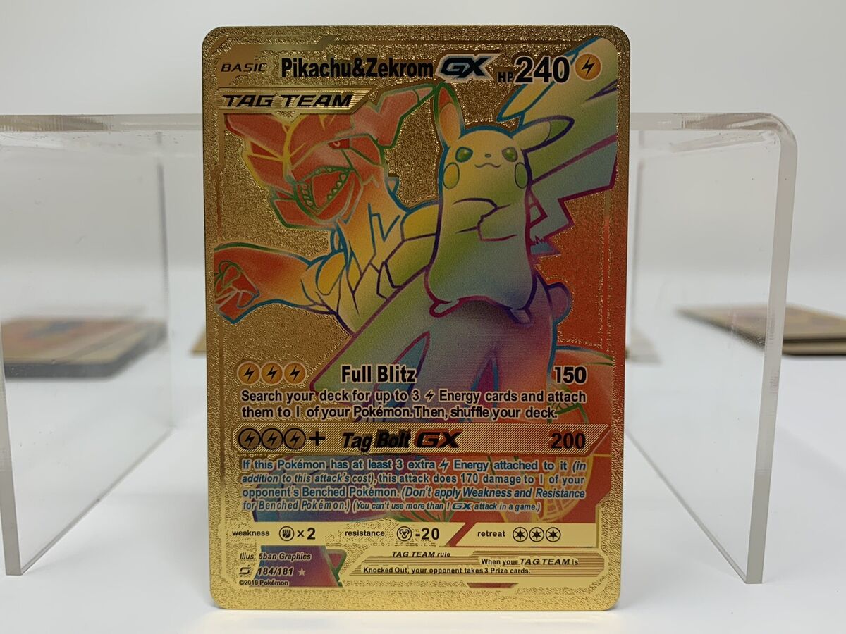 Pikachu Zekrom Set of 3 Cards Tag Team Card EX Card 