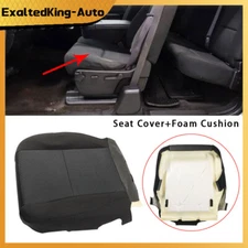 Kit Cloth Driver Bottom Seat Cover+Foam Cushion Fit For Chevy Silverado 2007-14