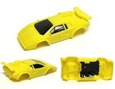1988 TYCO LEMON Lamborghini Countach Slot Car Narrow BODY Test No Trim Colors 