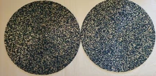 2x Coastal Collection Round Nautical Beaded Placemat Charger Blue Silver 15" set
