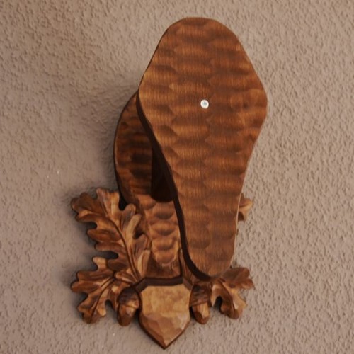 geschnitztes Trophäenschild in braun für Mufflon Muffel Widder Trophäe Brett Neu - Bild 9 von 11