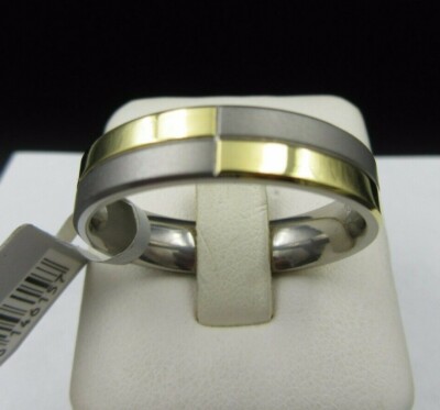 M928   ''Boccia'' Ring made of Titanium / Gold Plated Size: 69   