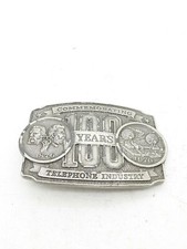 Vintage Telephone Industry Phone Belt Lewis Buckle Commemorating 100 Years 1876-