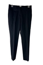 Everlane Womens 2 Wool Black Flat Front Ankle Dress Pants Slacks