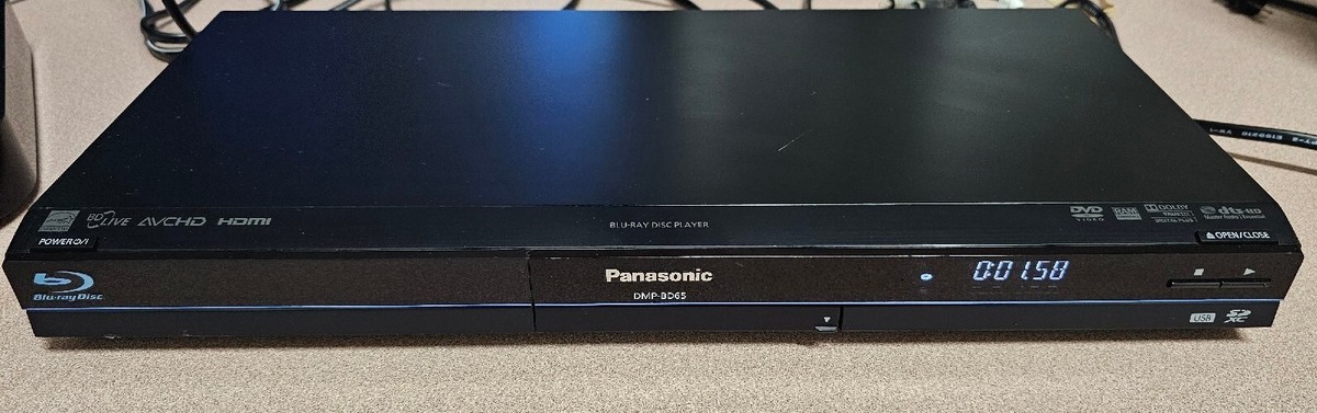 Panasonic Blu-Ray DVD Player DMP-BD65 HDMI 1080P Working No Remote