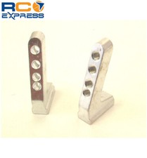 GPM Racing Silver Aluminum Angled Servo Mount LS0108