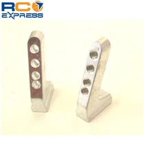 GPM Racing Silver Aluminum Angled Servo Mount LS0108