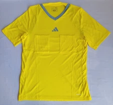 Mens Size Large Yellow Adidas Aeroready Soccer Referee 22 Jersey HP0754