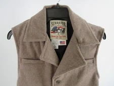 Schaefer Western Wool Vest Size Small Tan Cattle Baron Style 805