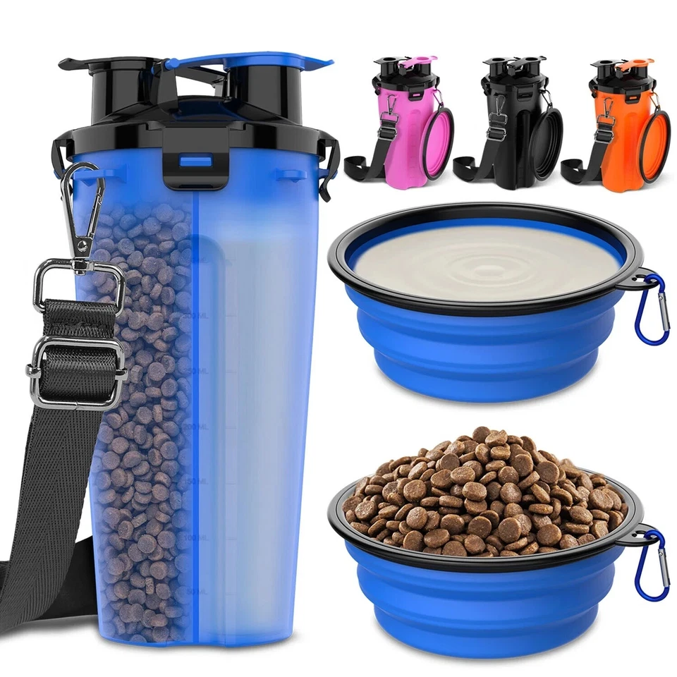 Collapsible Dog Food Water Bowls Travel Water Bottle Dispenser with Portable - Image 4 of 4