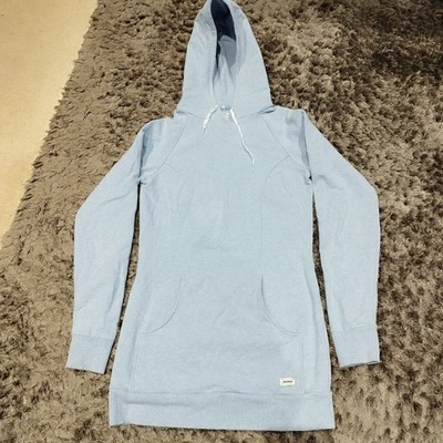 Finisterre Longline Hoodie Sweatshirt hellblau Surf Strand Cornwall Damen 10