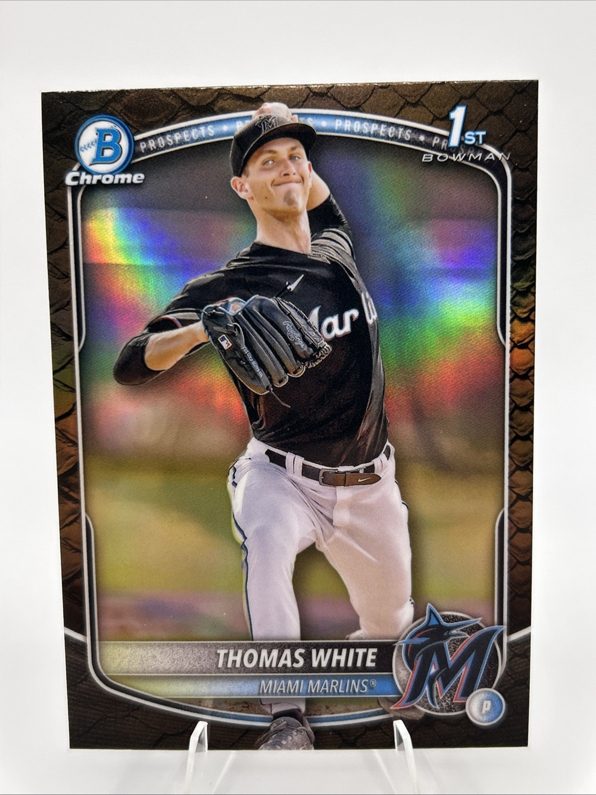2025 Bowman - Chrome Prospects Thomas White #BCP-69 Reptilian Refractor (RC)