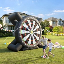 10ft Big Inflatable Soccer Dart Board Backyard Games With Blower 8 Soccer Balls