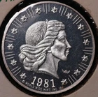 1981 WORLD WIDE MINT ROUND***1 TROY OZ .999 FINE