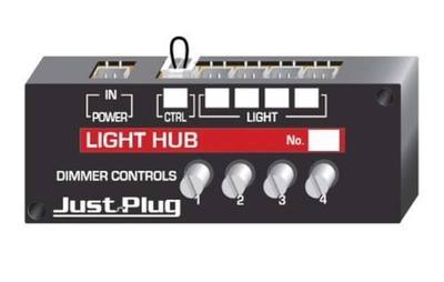 Just Plug Light Hub w/Dimmer Controls for 4 LED Lights