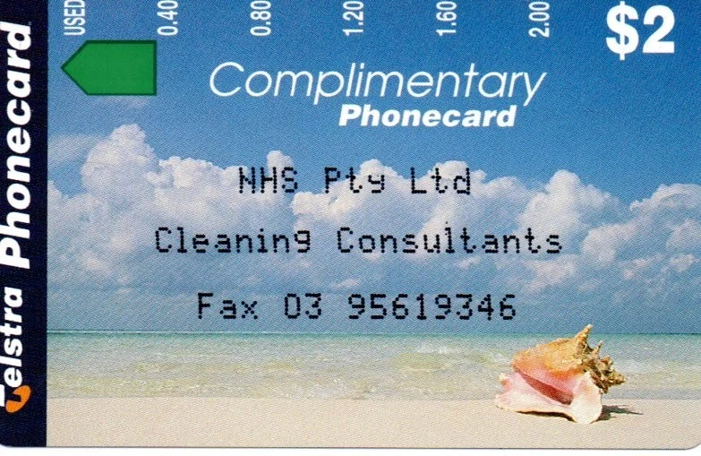 Telstra $2 Mint Phonecard - Prefix Number 1064-Beach Scene-Overprint NHS Pty