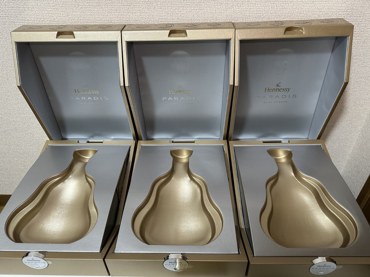 Hennessy Paradise 3本セット 空瓶 Hennessy Paradis Cognac Empty Bottle Crystal Decanter Set Of 3 W