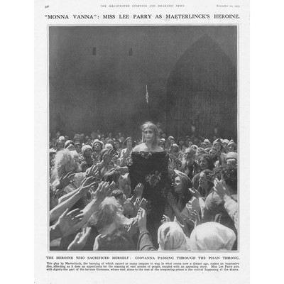 THEATRE Miss Lee Parry as Monna Vanna in 'Maeterlinck' - Vintage Print