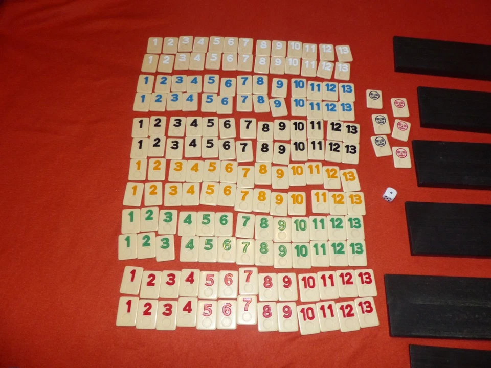 SUPER RUMMY bis 6 Spieler WEICO Rummi  99045 griffige Spielsteine Tasche Reise - Bild 3 von 4