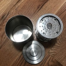 Nikor Stainless Steel 4x4 Film Developing Tank With Film Excellent