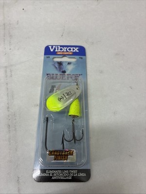 Blue Fox Classic Vibrax 04 Terminal Tackle, Chartreuse Blue Candy Back, Size 4